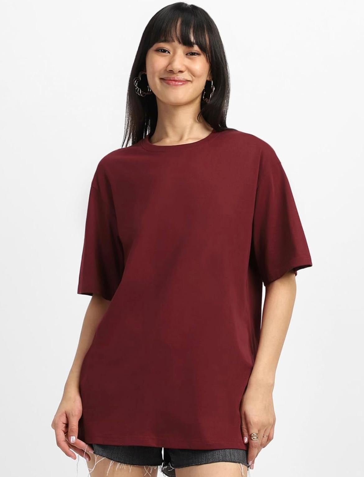 Marron Oversized T-shirt For Women
