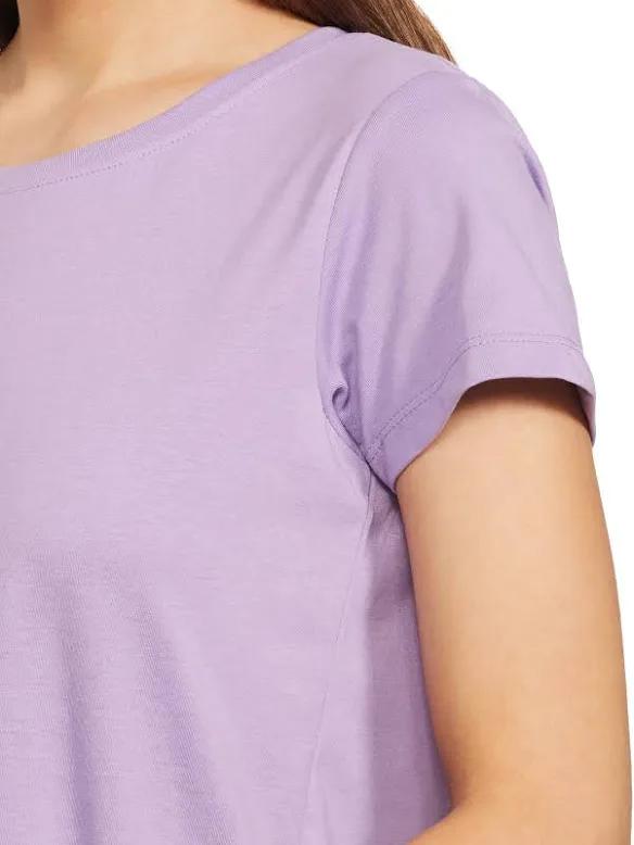 Lavender Regular Fit T-shirt For Women