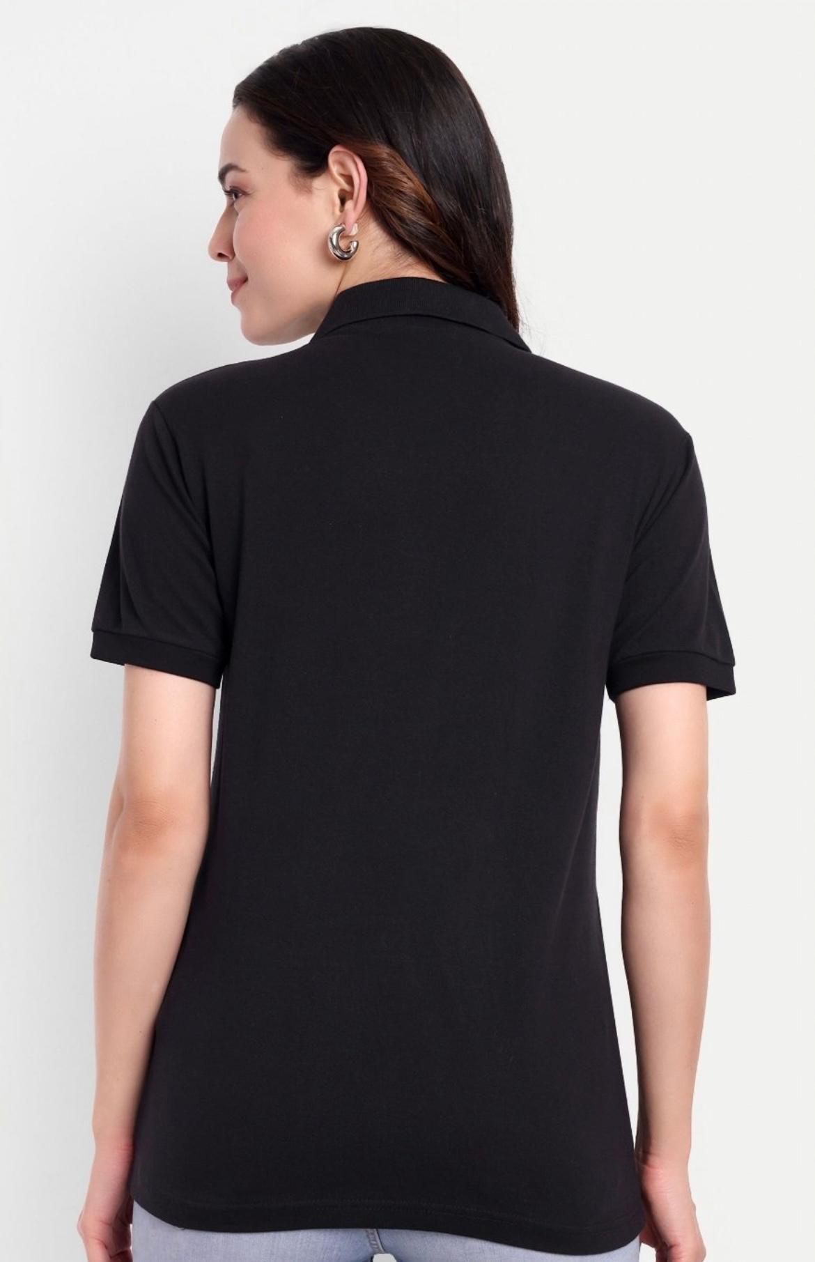 Black Polo T-shirt For Women