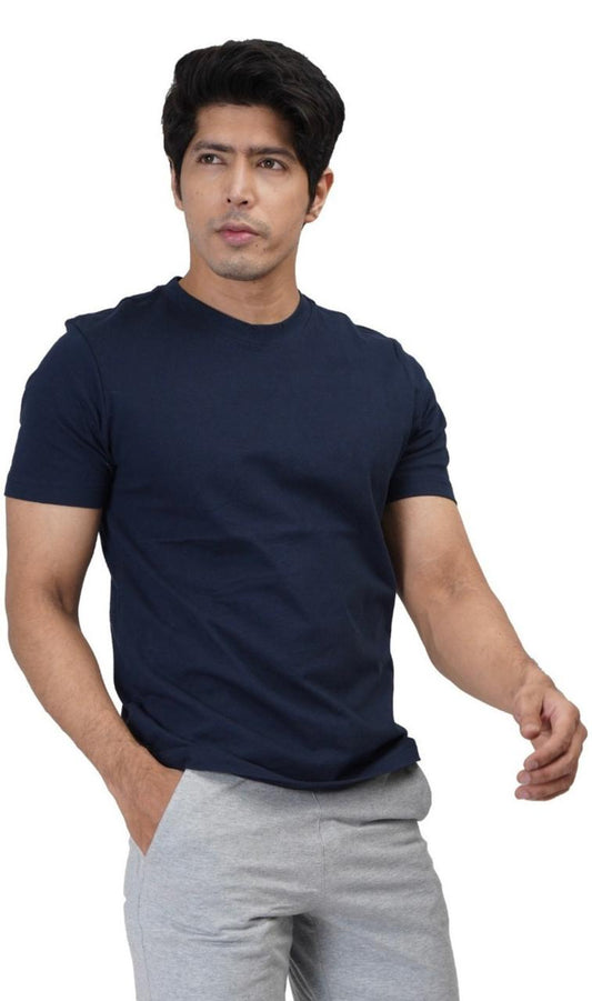 Dark Blue Regular Fit T-shirt for men