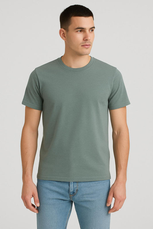 Gray Regular Fit T-shirt For Men